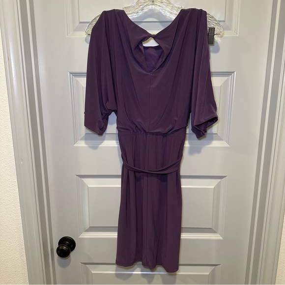 Jessica Simpson Purple Scoop Neck Slit Sleeve Aline Dress S - Picture 10 of 11